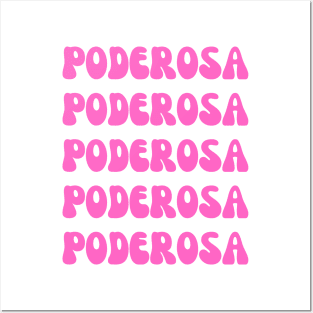 Poderosa in bubble gum pink typography Posters and Art